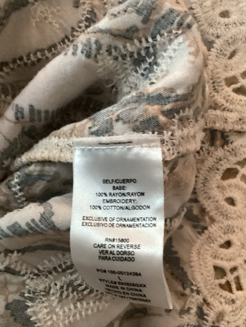 EUC Democracy Crochet-Trim Embroidered Blouse - Picture 6 of 6